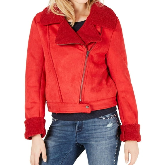 The Fifth Label Womens Sometimes Motorcycle Jacket, Red, Medium