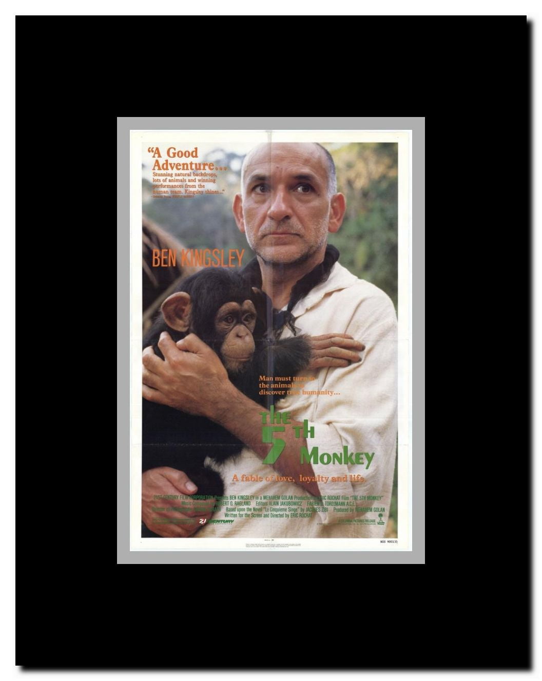 The Fifth Monkey Framed Movie Poster