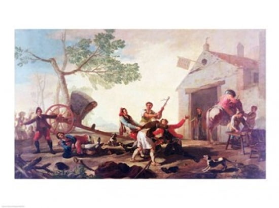The Fight at the Venta Nueva 1777 Canvas Art - Francisco De Goya (36 x 24)