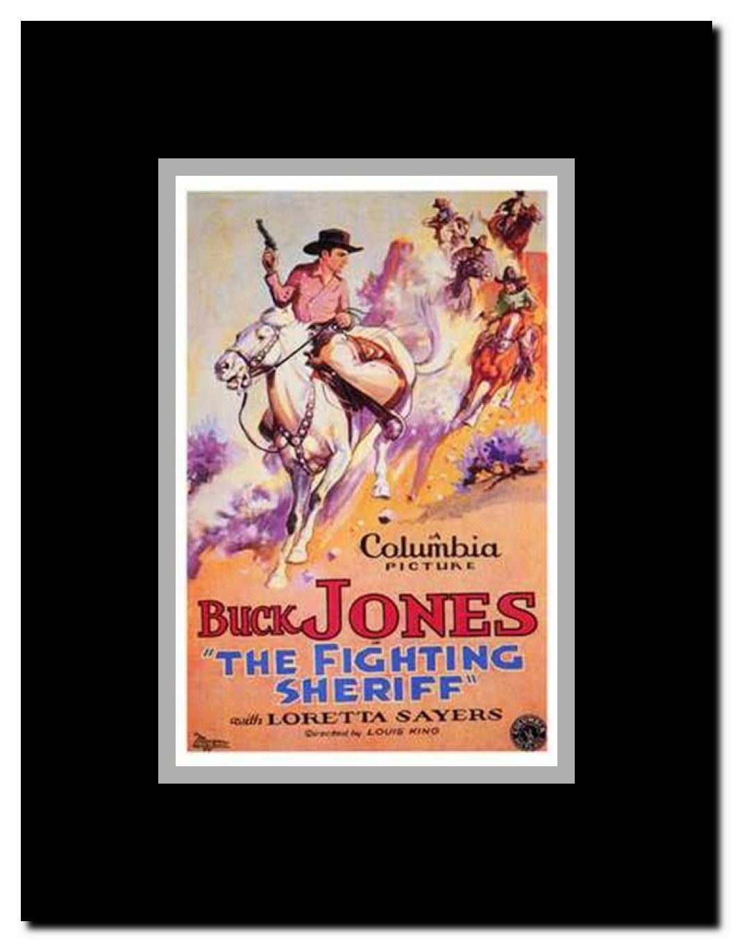 The Fighting Sheriff Framed Movie Poster