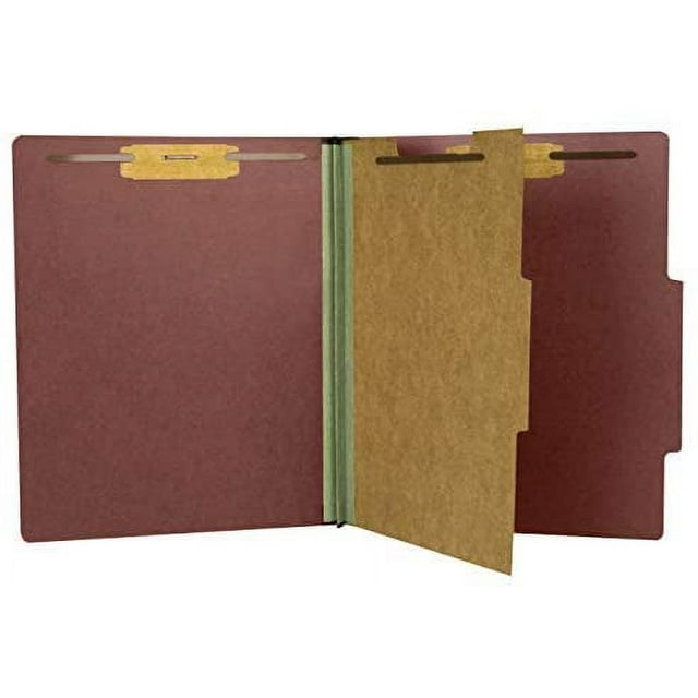 The File King Brick Red Pressboard Classification Partition File Folder ...