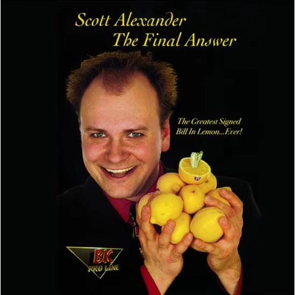 The Final Answer - Bill in Lemon by Scott Alexander Magic Tricks Gimmick Props MagiaClassic Toys Illusion Gimmick Prop Mentalism