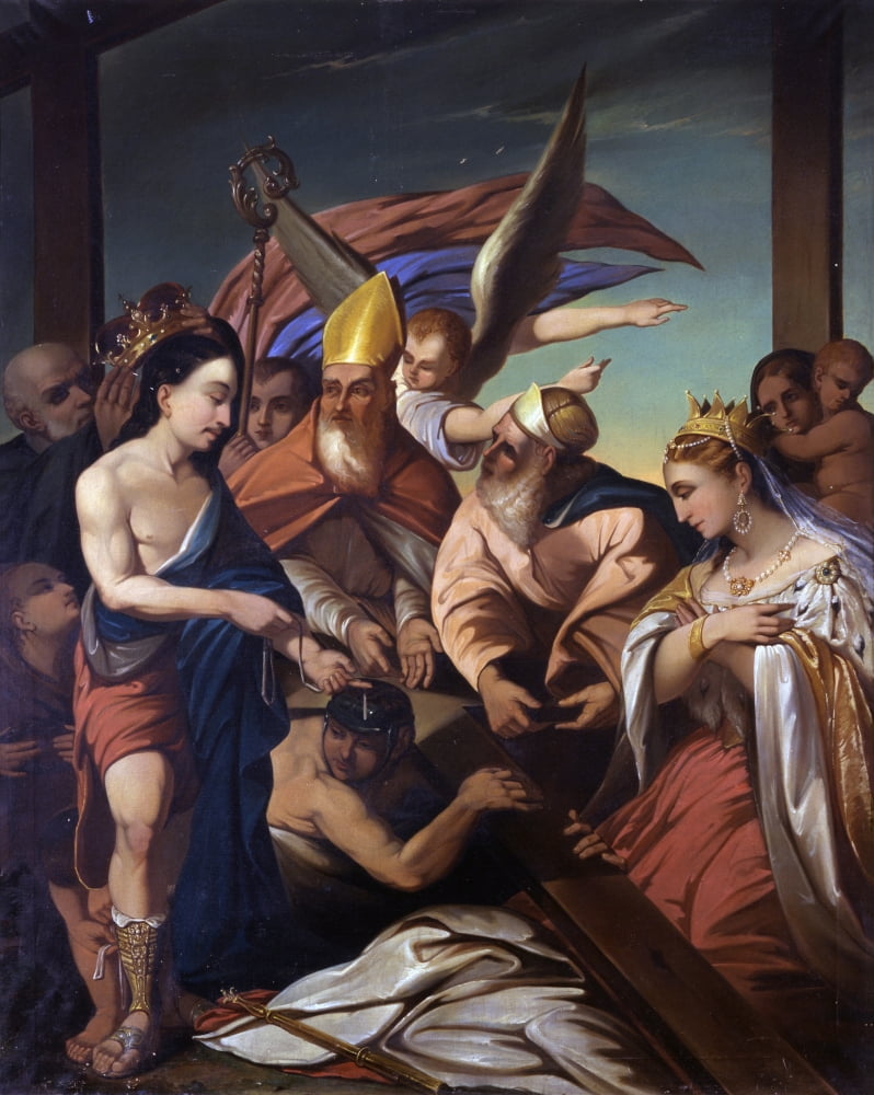 The Finding Of The Cross Canvas Art - (24 x 36)