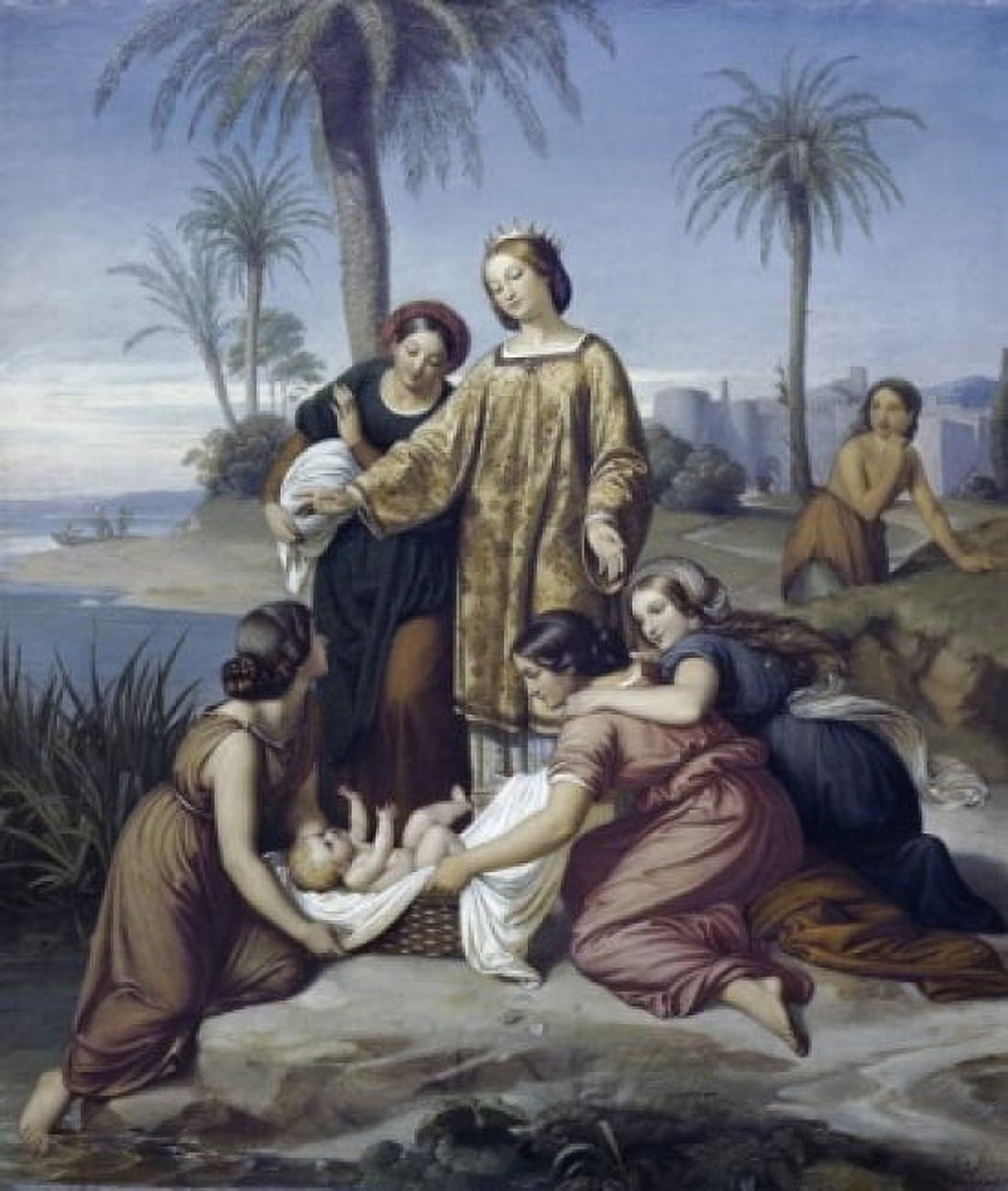 The Finding of Moses Eduard Ihlee (1812-1885German) Canvas Art - Eduard Ihlee (24 x 36)