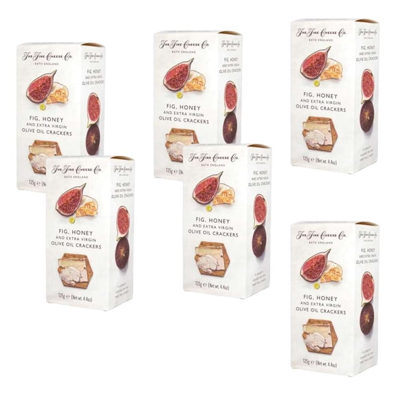 The Fine Cheese Co Fig, Honey & EVOO Crackers, 125 GR , 6 Pack