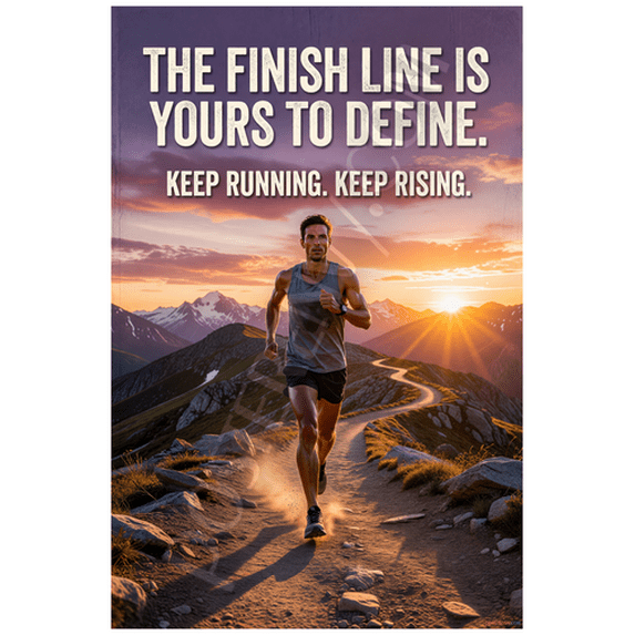 The Finish Line Is Yours To Define Motivational 12"x18" Poster on High ...