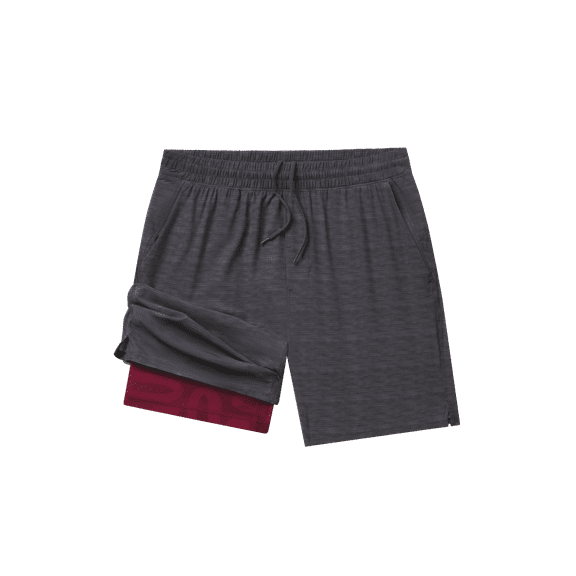 The Finish Line - Shinesty Grey and Red Ball Hammock 7 Inch Athletic Shorts 2X