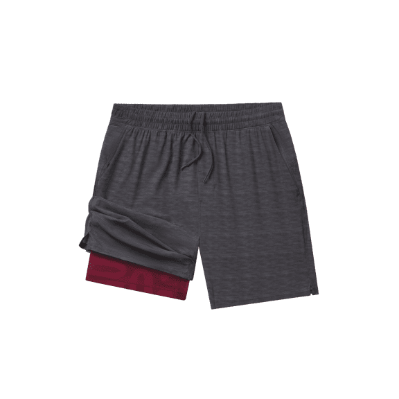 The Finish Line - Shinesty Grey and Red Ball Hammock 7 Inch Athletic Shorts Medium