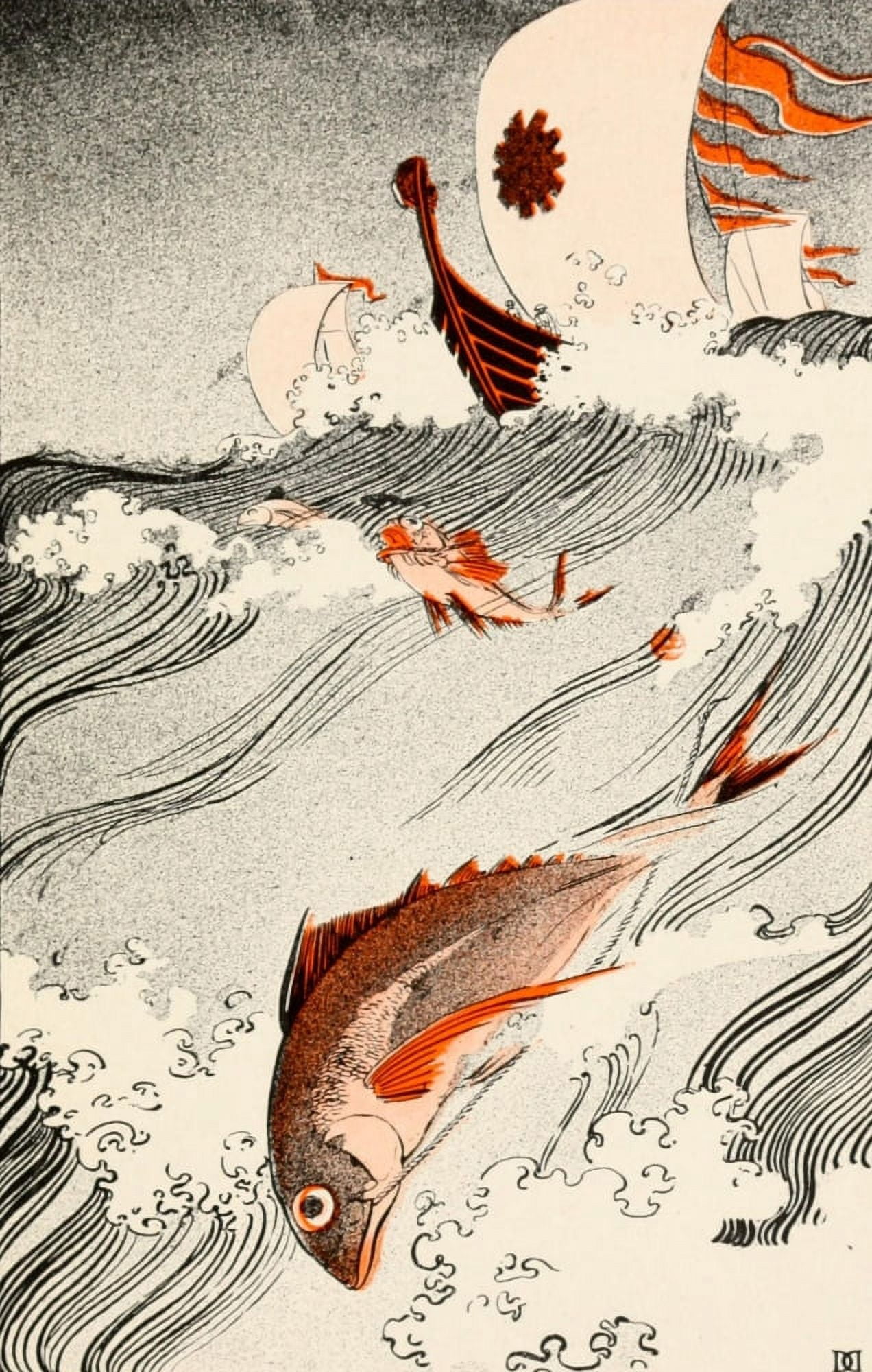 The Fire-flys Lovers and other Tales 1908 Dragon-fishes Canvas Art - Unknown (24 x 36)