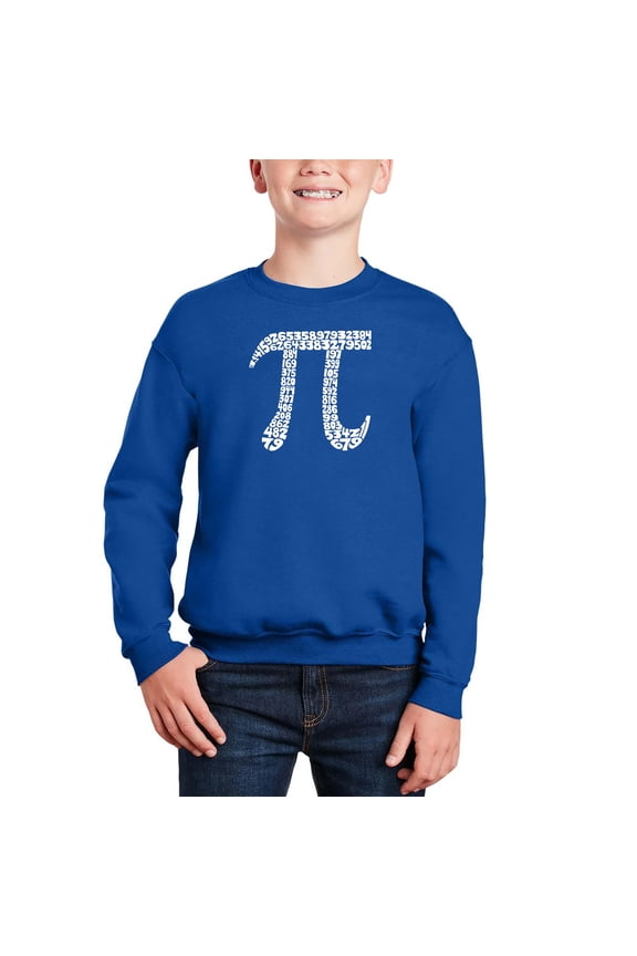 The First 100 Digits Of Pi - Boy's Word Art Crewneck Sweatshirt
