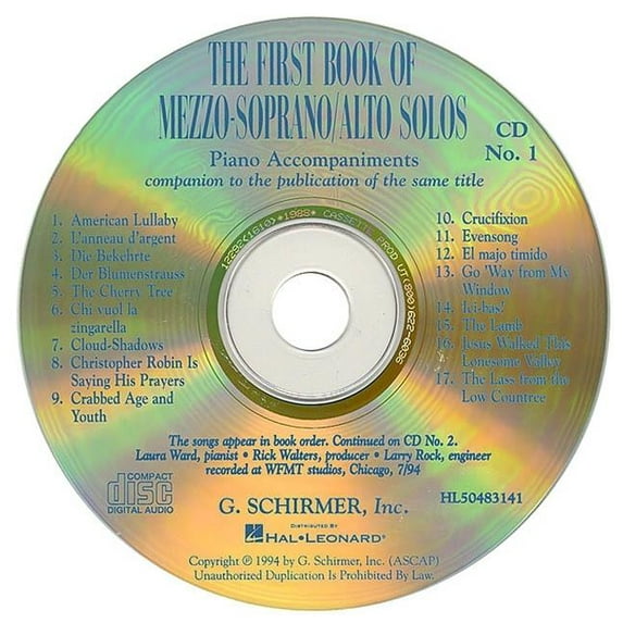 The First Book of Mezzo-Soprano/Alto Solos (Audiobook)