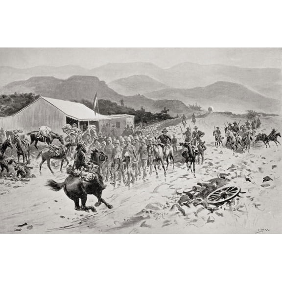 Posterazzi The First Halt of British Prisoners On Their Way to A Prison Camp In Pretoria, South Africa, During The Second Boer War From The Book South Africa & The Transvaal War Published