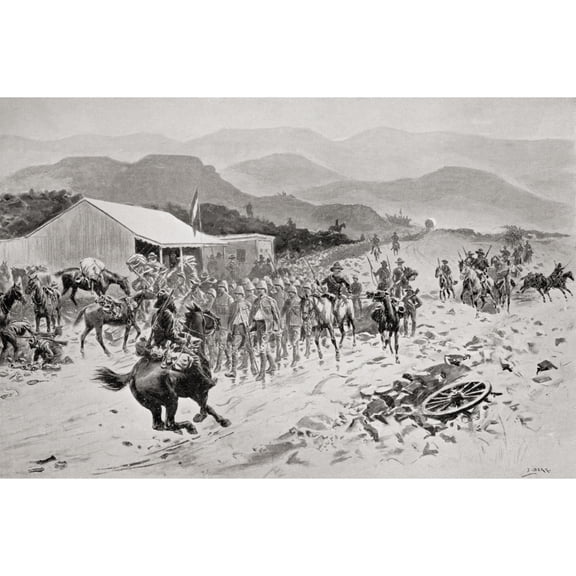 Posterazzi The First Halt of British Prisoners On Their Way to A Prison Camp In Pretoria, South Africa, During The Second Boer War From The Book South Africa & The Transvaal War Published