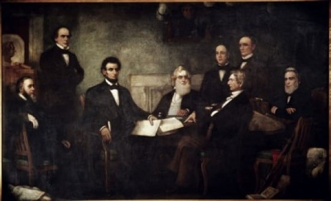 The First Reading of the Emancipation Proclamation Francis Bicknell Carpenter (1830-1900 American) Canvas Art - Francis Bicknell Carpenter (24 x 36)