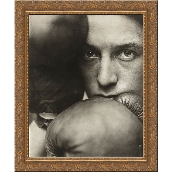 The First Round 24x20 Gold Ornate Wood Framed Canvas Art by Pierre Dubreuil