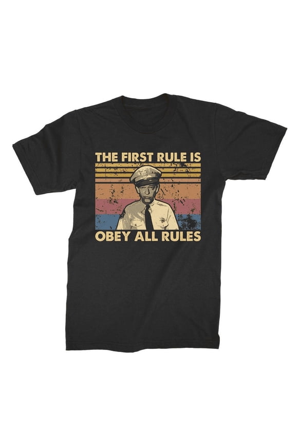 The First Rule is Obey All Rules Tree Vintage Unisex T-Shirt Vintage T Shirt, Gift for Men and Women