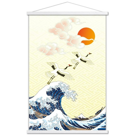 The First Sunrise in Japan Wall Poster with Magnetic Frame, 22.375" x 34"