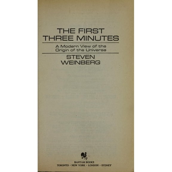 Pre-Owned The First Three Minutes (Paperback) 0553234633 9780553234633
