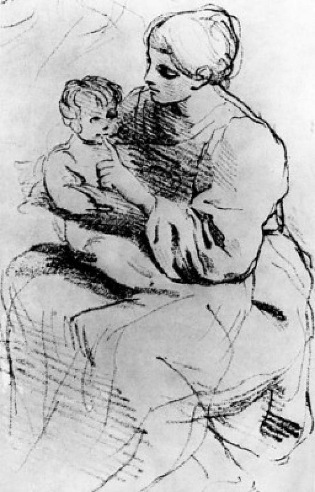 The First Tooth sketch by Simone Cantarini 1612 1648 Canvas Art - Simone Cantarini (24 x 36)