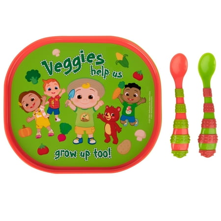 The First Years Cocomelon Reversible Plate and Spoons