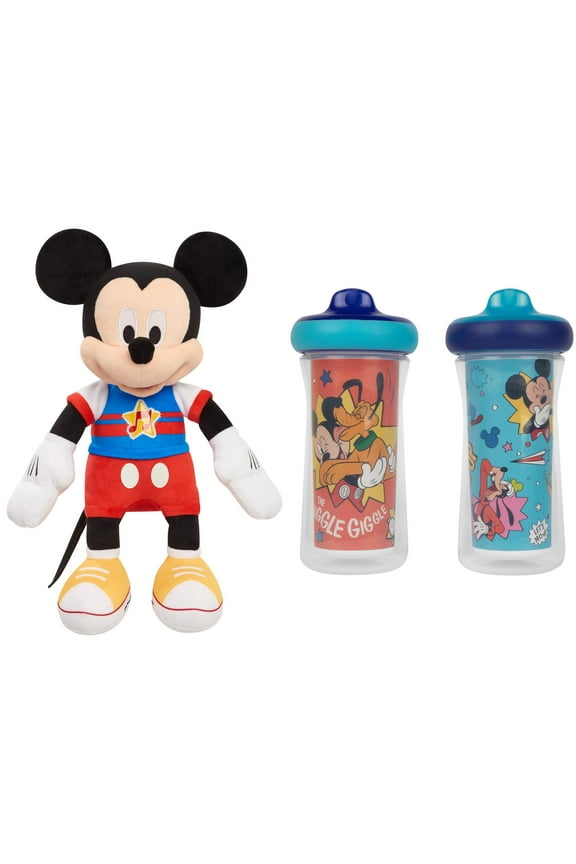 The First Years Disney Mickey Mouse Insulated Sippy Cup & Disney Junior Mickey Mouse Funhouse Singing Fun Mickey Mouse