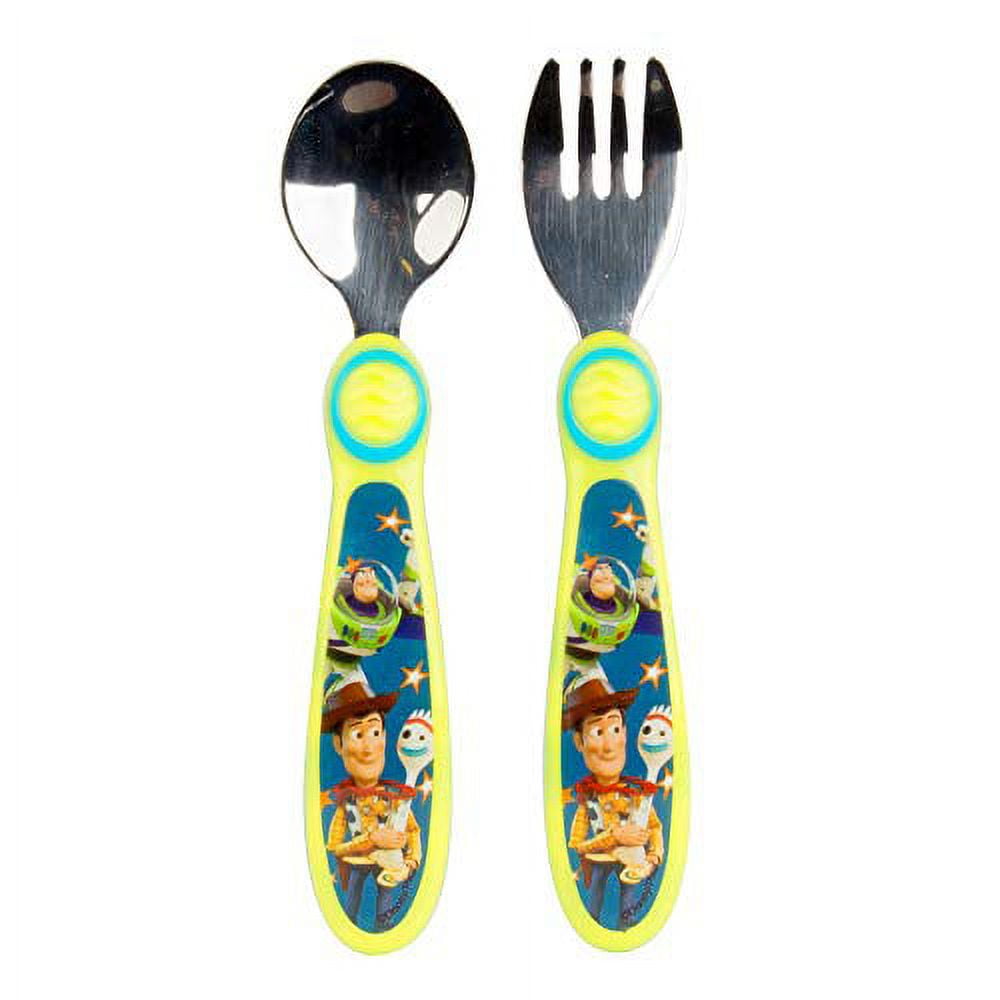 The First Years Disney Pixar Toy Story Fork and Spoon Set, Green Kids ...