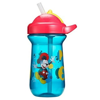 The First Years Stitch Silicone Straw Cup — Spill Proof Sippy Cups —  Toddler Cups for 9 Months and Up — 7 Ounces