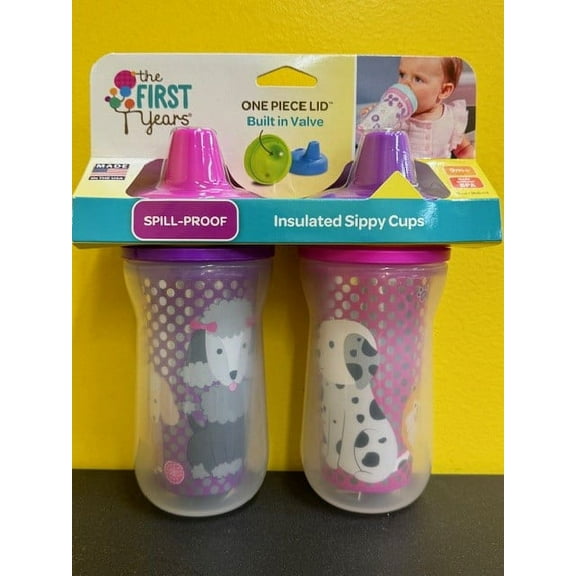 The First Years Insulated Girl's Sippy Cup, 2 Count