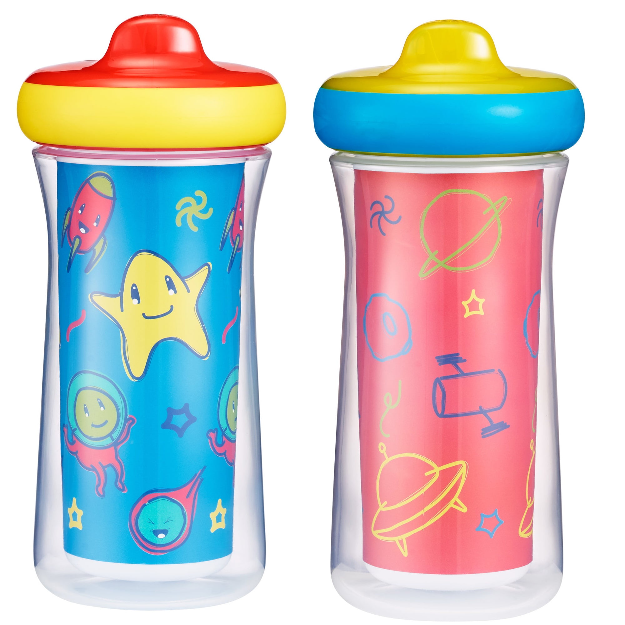The First Years Bluey Insulated Straw Cup - Bluey Sippy Cups with Straw -  Kids Water Bottles - 9 Oz - 2 Count - Ages 9 Months and Up