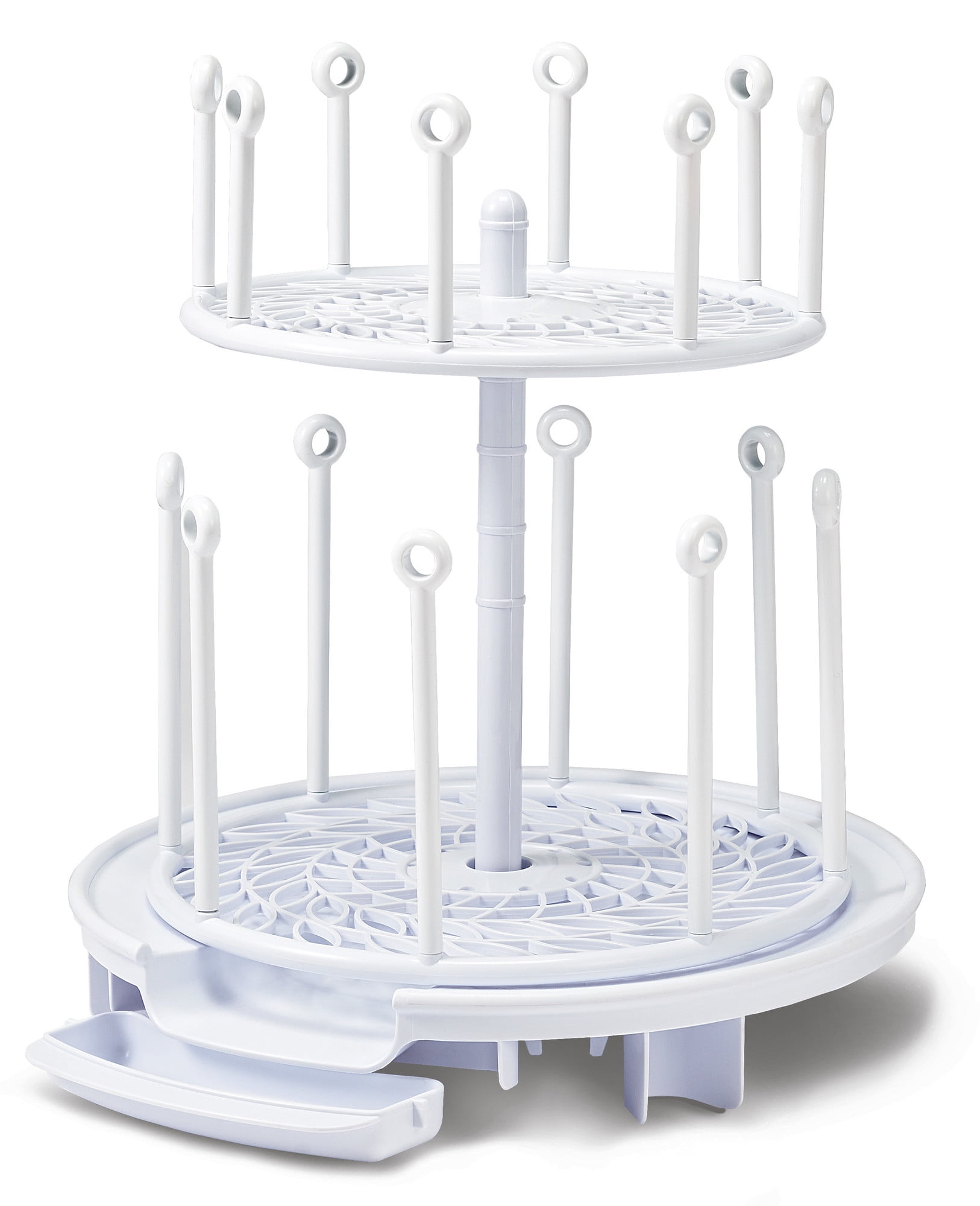 The First Years Spin Stack Drying Rack – Kitchen Countertop Dish Rack for  Baby Bottles and Other Baby Essentials – White