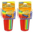 thumbnail image 1 of The First Years Straw Cup, Pink Take and Toss, 10 Ounce - 8 Cups, 1 of 2