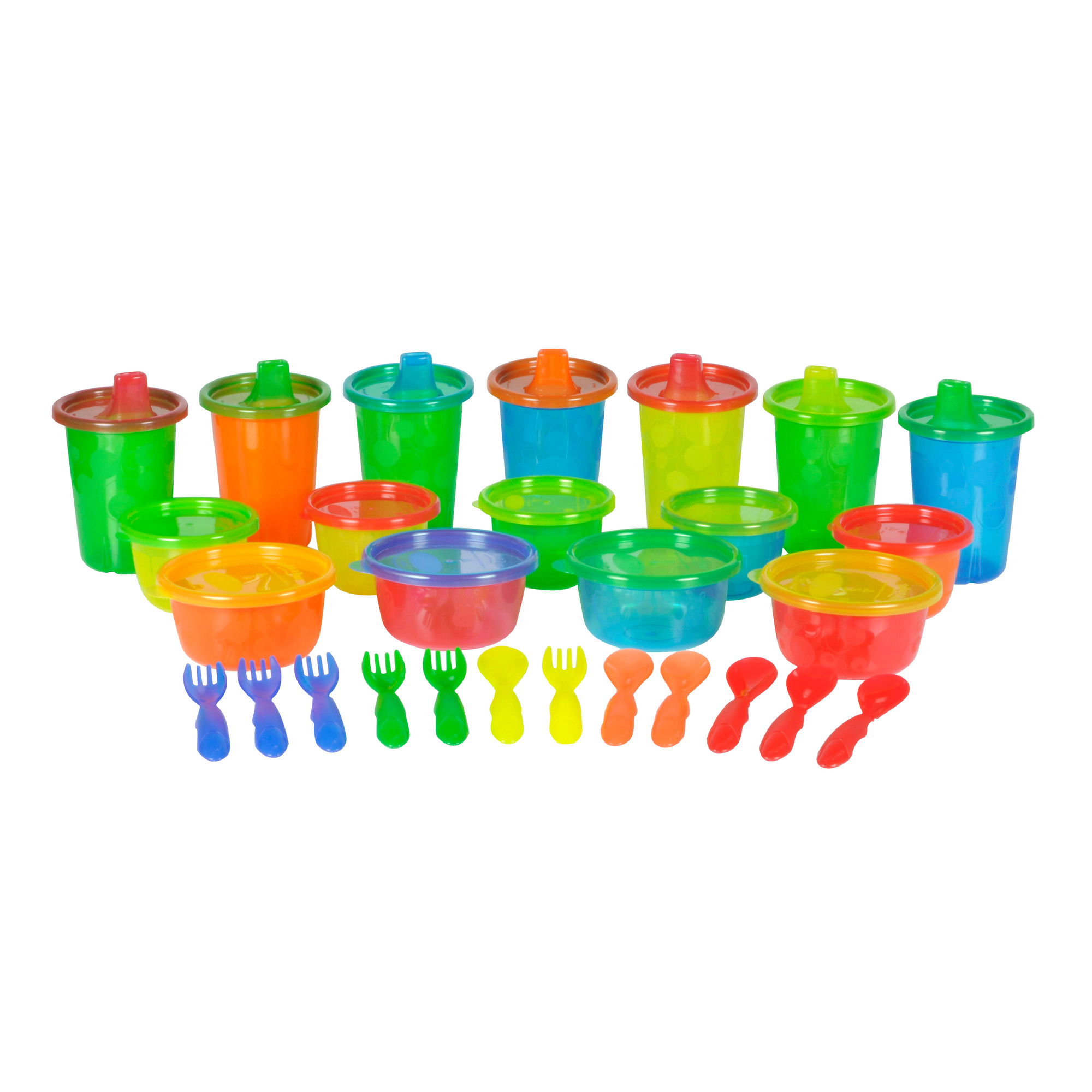 The First Years Take & Toss Bowl, Sippy Cup and Silverware Set Variety Pack, 28 Pieces - image 1 of 11