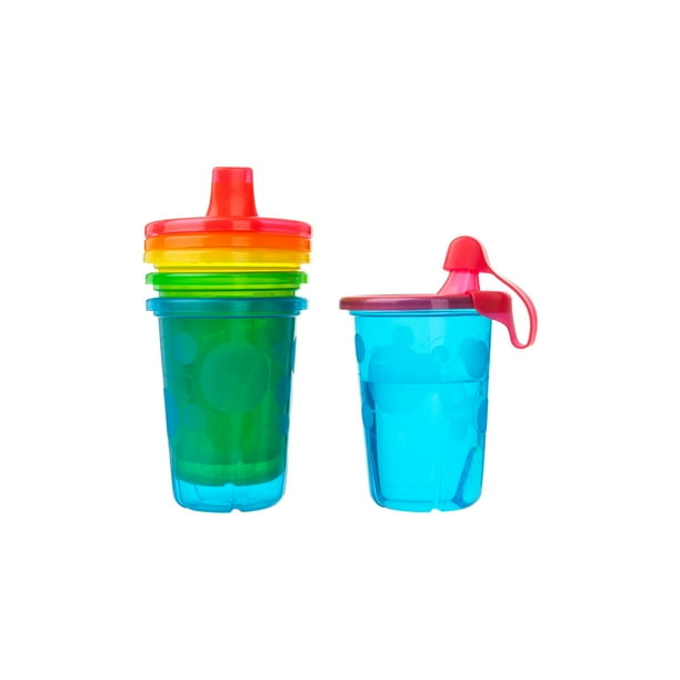 The First Years Take & Toss SpillProof Sippy Cups With Snap On Lids and Travel Cap, 4 Pk