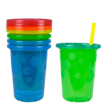 The First Years Take & Toss Spill-Proof Straw Cups - 10Oz, 4 Pack