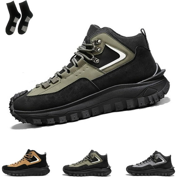 The First Young Shoes Men, 2025 Men'S Outdoor Hiking Boots Work Boots- Waterproof, Suitable for Daily Wear and Outdoor Adventures