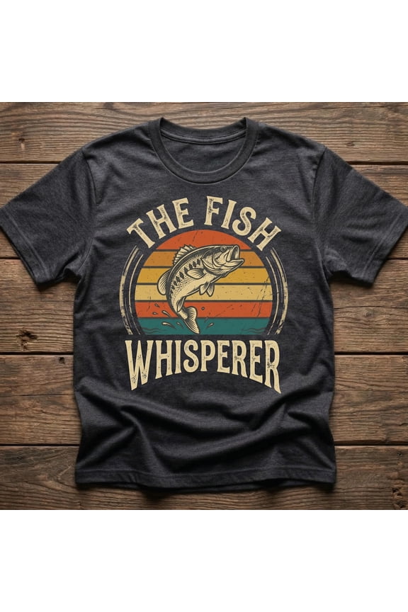 The Fish Whisperer Fisherman Bass Angler Men's Outdoor Apparel T-Shirt