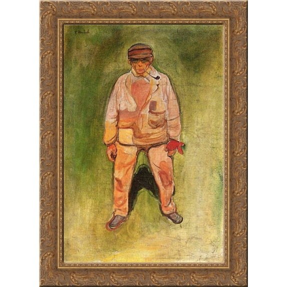 The Fisherman 20x20 Gold Ornate Wood Framed Canvas Art by Munch, Edvard