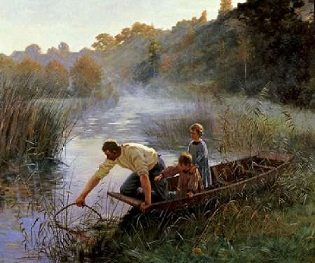 The Fishermans Family Canvas Art - Pierre Andre Brouillet (20 x 24)