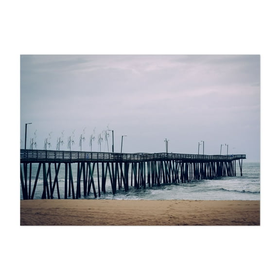 The Fishing Pier, Virginia Beach - Virginia Beach Virginia Photography Unframed Wall Art Print 5 x 7 inches
