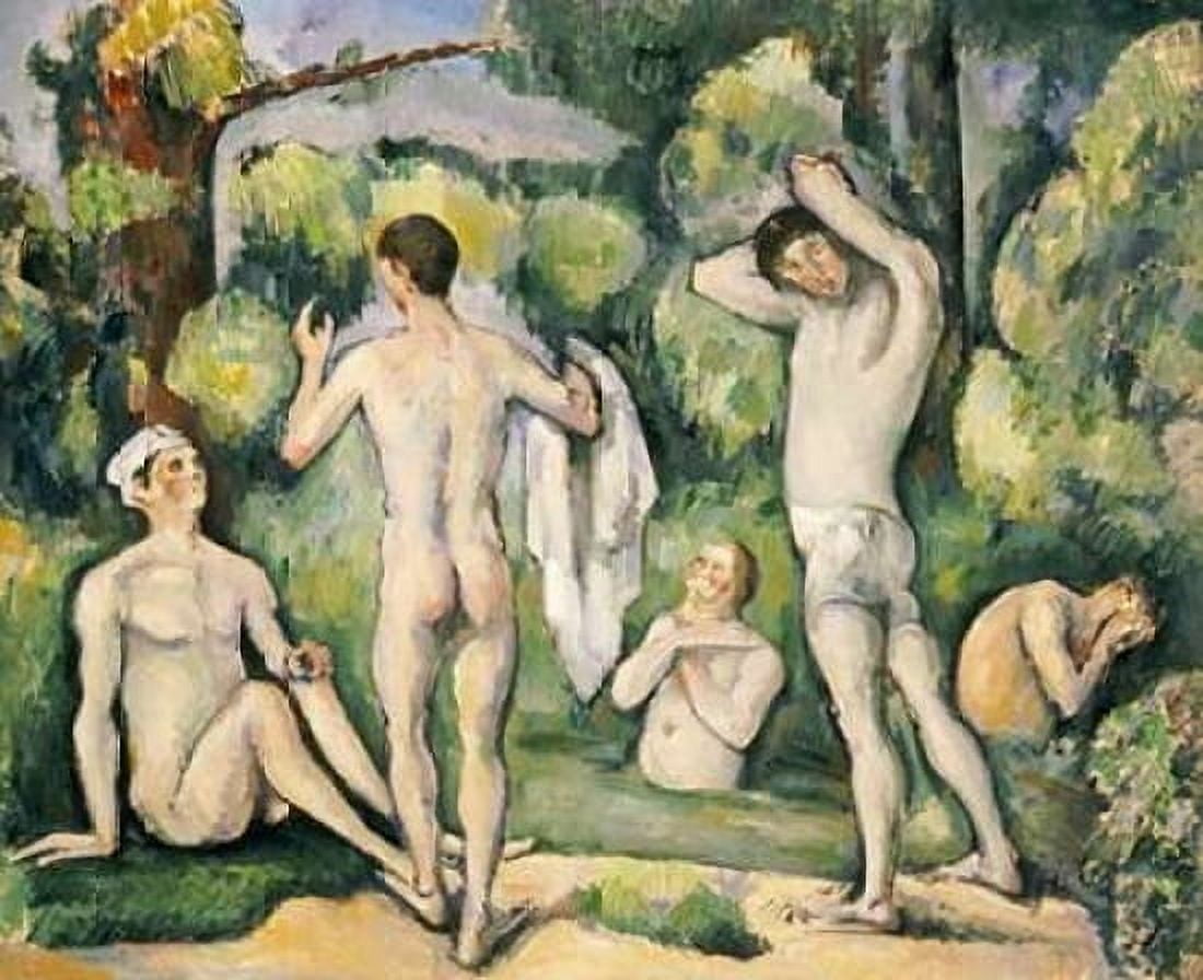 The Five Bathers Canvas Art - Paul Cezanne (20 x 24)