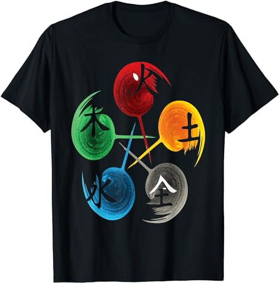 The Five Elements Of Qigong, Tai Chi Tshirt Design. The Five Elements Of Qigong, Tai Chi Tshirt Design.