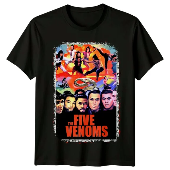 The Five Venoms (1978) Movie Poster Inspired T-Shirt Retro 70s Tee Unisex