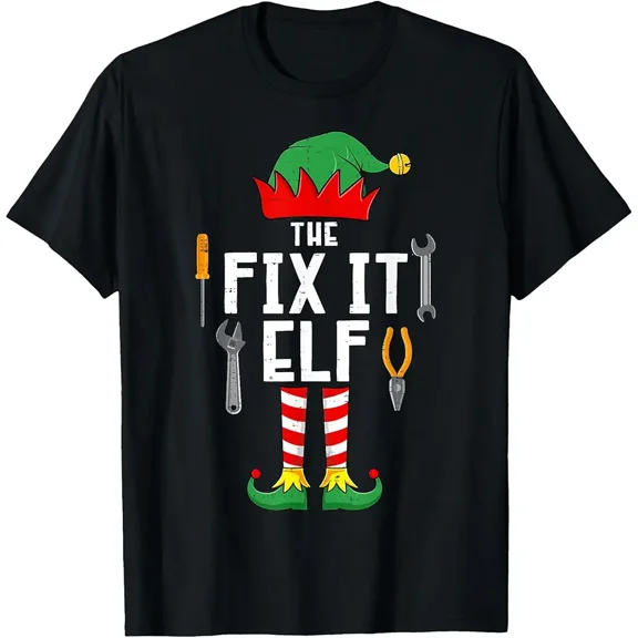 The Fix It Elf Christmas Family Matching Unisex T-Shirt up to Size 5XL