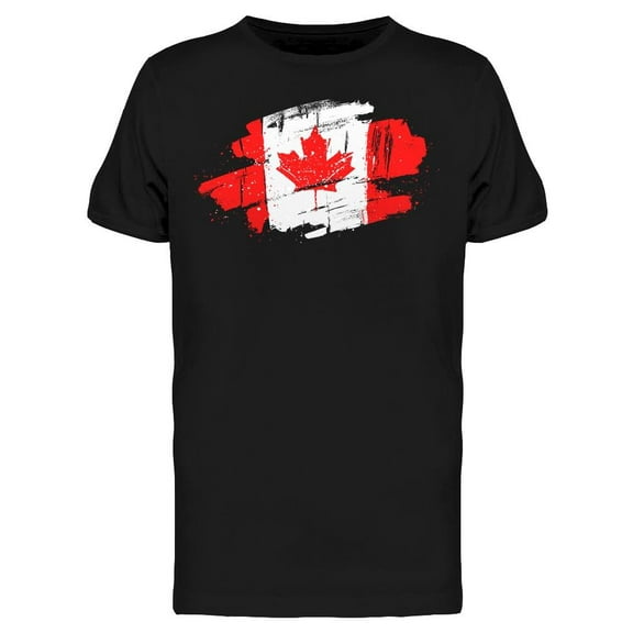 The Flag Of Canada, Brush Style T-Shirt Men -Image by Shutterstock, Male Medium