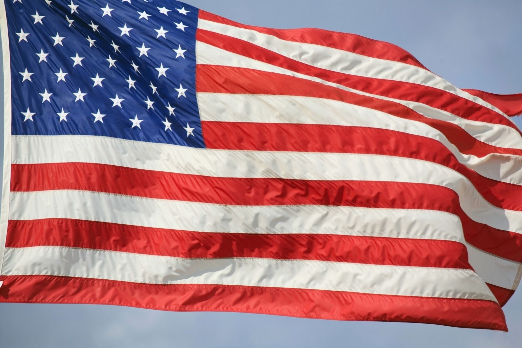 The Flag Of The United States Of America Canvas Art - Craig Tuttle Design Pics (36 x 24)