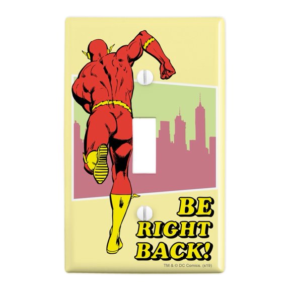 The Flash Be Right Back Plastic Wall Decor Toggle Light Switch Plate Cover