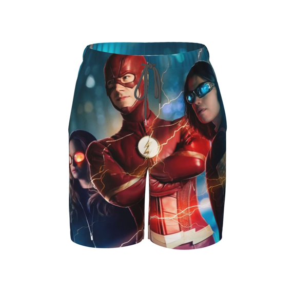 The Flash Boy's Swim Trunks Quick Dry Board Shorts Kids Beach Swim Shorts Bathing Suits Swimsuit