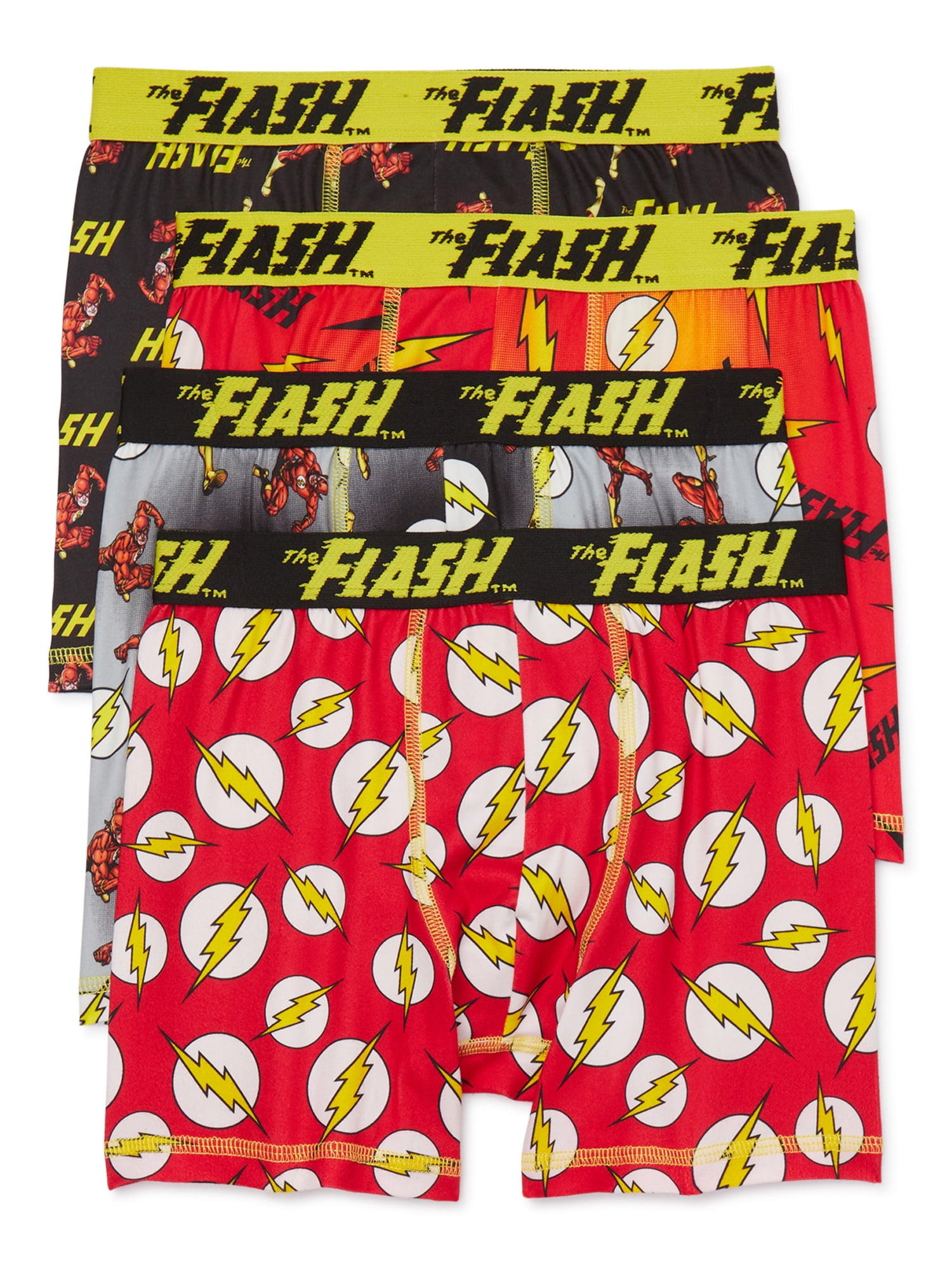 The Flash Underwear Boys Small 6 DC Comics 3Pack Superhero Athletic Boxer  Briefs 