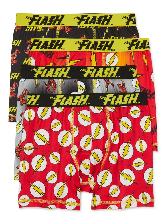 The Flash Boys Boxer Brief Underwear, 4-Pack, Sizes 4-10