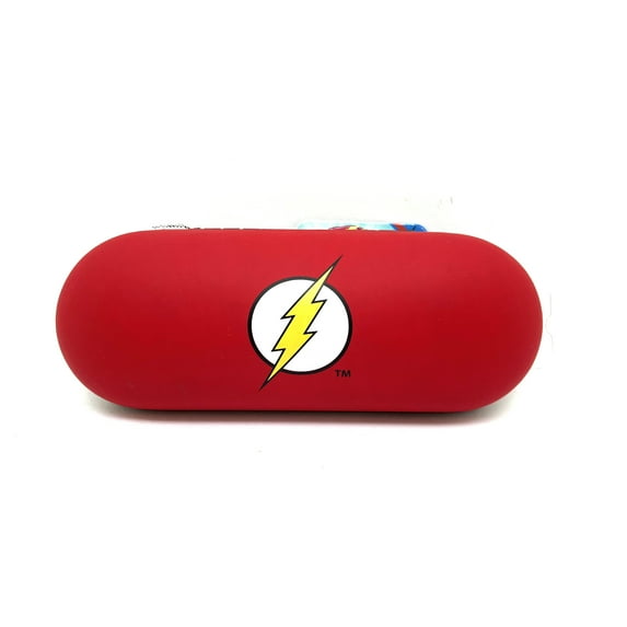 The Flash Boys Red and Black Clamshell Eyeglass Case with Logo